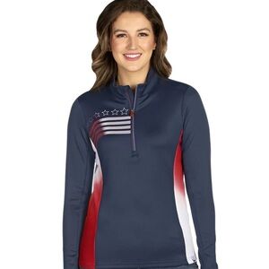 Antigua Patriotic Golf Long Sleeve Quarter Zip